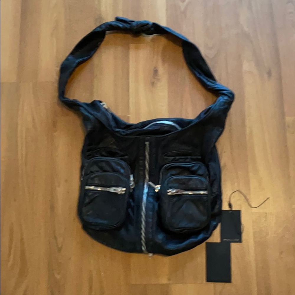 Alexander Wang black leather handbag